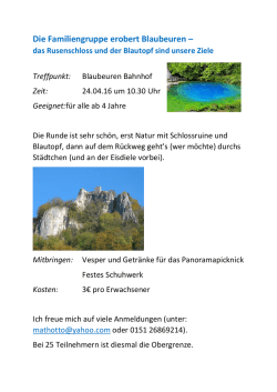 Die Familiengruppe erobert Blaubeuren