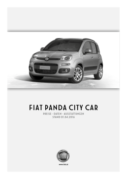 Preisliste Fiat Panda City Car