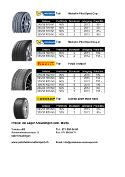 Preise: Ab Lager Kreuzlingen exkl. MwSt.