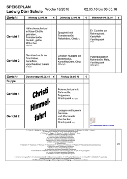 SPEISEPLAN Ludwig Dürr Schule