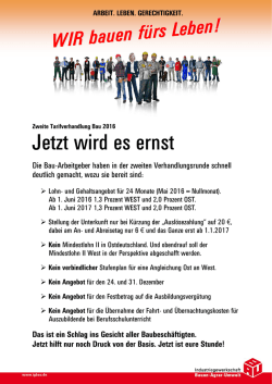 Jetzt wird es ernst - IG BAU Aktivenblog