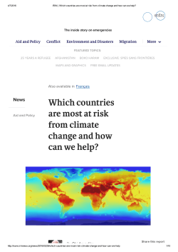 Which countries are most at risk from climate change and how can
