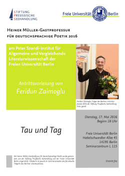 Tau und Tag - Freie Universität Berlin