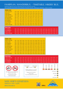 Fahrplan. Wanderbus. 25.06. bis 08.07.2016 - Serfaus-Fiss