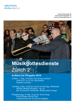 Musikgottesdienste Zürich 2 - reformierten Kirche Wollishofen