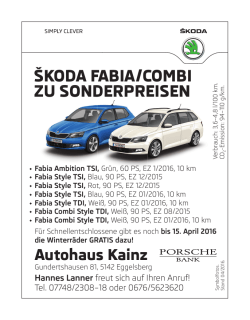 Anzeige! - Autohaus KAINZ GmbH