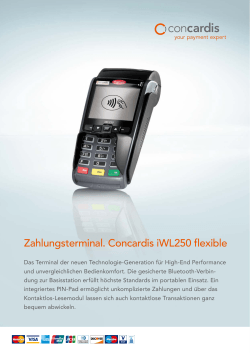 Zahlungsterminal. Concardis iWL250 flexible