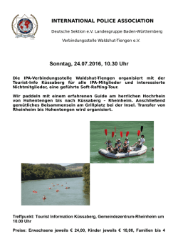 Informationen zur Kanutour - IPA Waldshut