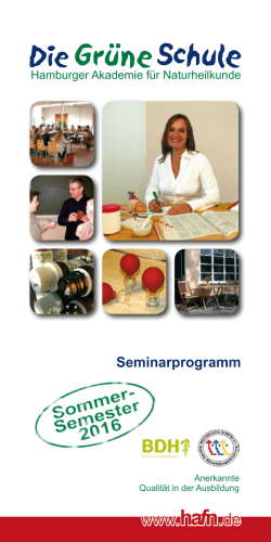 Seminarprogramm Sommersemester 2016