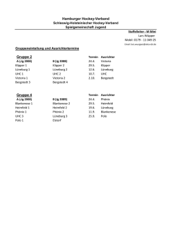 Gruppe 2 Gruppe 4 Hamburger Hockey