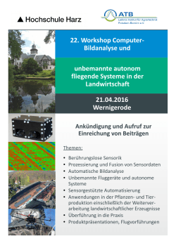 22. Workshop Computer- Bildanalyse und unbemannte