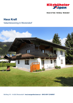 Haus Krall in Westendorf