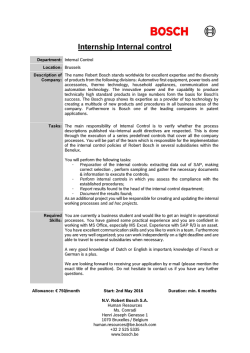 Internship Internal control
