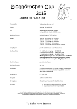 Eichh&ouml;rnchen Cup 2016 Datum: 10.04.2016 Teilnehmer