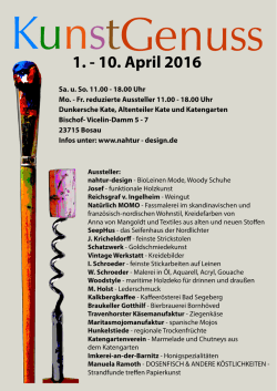 KunstGenuss 2016 - Nat&uuml;rlich MOMO