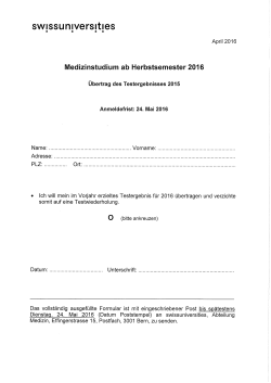 Page 1 swqssun!versqt!es April 2016 Medizinstudium ab