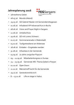 Jahresprogramm 2016