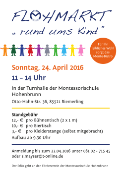 Plakat - Montessorischule Hohenbrunn