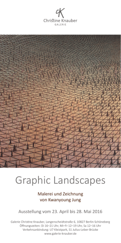 Graphic Landscapes - Galerie Christine Knauber