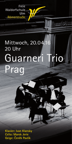 Guarneri Trio Prag - Waldorfschule Ulm