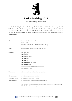 Berlin-Training 2016