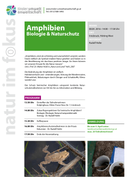Amphibien - Tiroler Umweltanwaltschaft