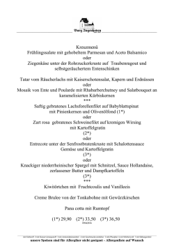 Kreuzmenü Frühlingssalate mit gehobeltem
