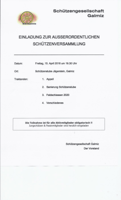 hier - Sch&uuml;tzengesellschaft Galmiz