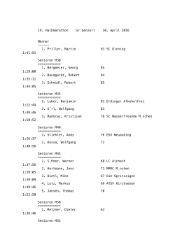 finden Sie die Ergebnisse vom Halbmarathon nach Altersklassen