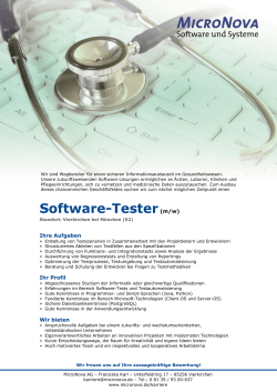 Software-Tester (m/w) (eHealth)