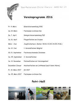 Vereinsprogramm 2016