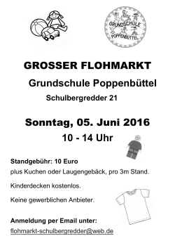 Flohmarkt Flyer - Grundschule Poppenbüttel