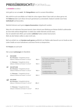 portrait preise - dielichtbildmanufaktur