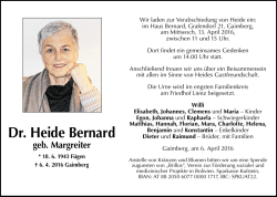 Dr. Heide Bernard