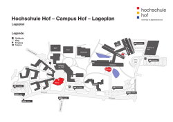 Hochschule Hof &ndash; Campus Hof &ndash; Lageplan