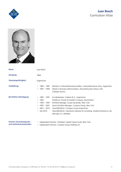 Juan Bosch Curriculum Vitae