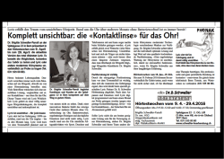 9. April 29. April - Dr. B. Schwaller Hoerberatung