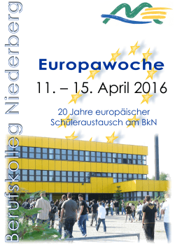 11. – 15. April 2016 - Berufskolleg Niederberg