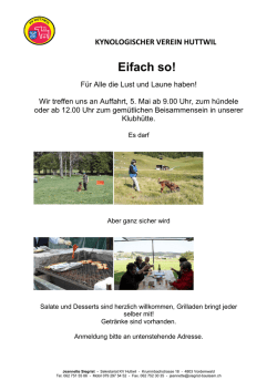 Eifach so! - Kynologischer Verein Huttwil