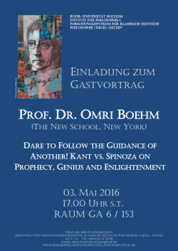 prof. dr. omri boehm - Forschungszentrum für Klassische Deutsche