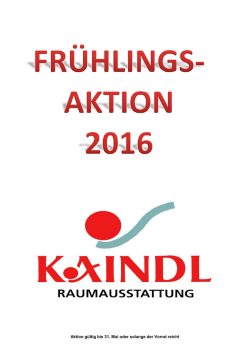 Frühlings-Aktionen 2016