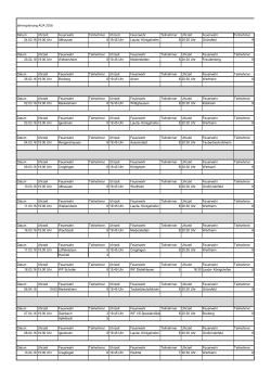 Jahresplanung A&Uuml;A 2016 Datum Uhrzeit Feuerwehr Teilnehmer
