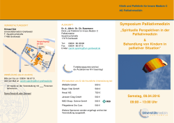 Symposium Palliativmedizin - in der Universitätsmedizin Greifswald