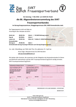 Informationen - SVKT Frauensportverband Zug/Z&uuml;rich