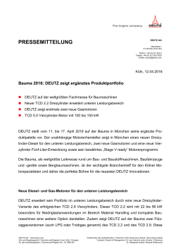 Pressemitteilung DEUTZ AG 2016-04