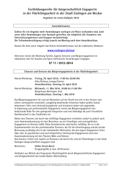 Infoblatt - Esslingen