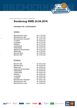 Sonderzug NWB 24.04.2016