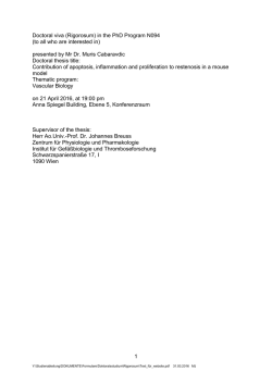 Doctoral viva dates