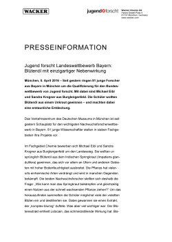 presseinformation - Jugend forscht Bayern