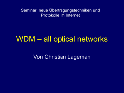 WDM all optical networks